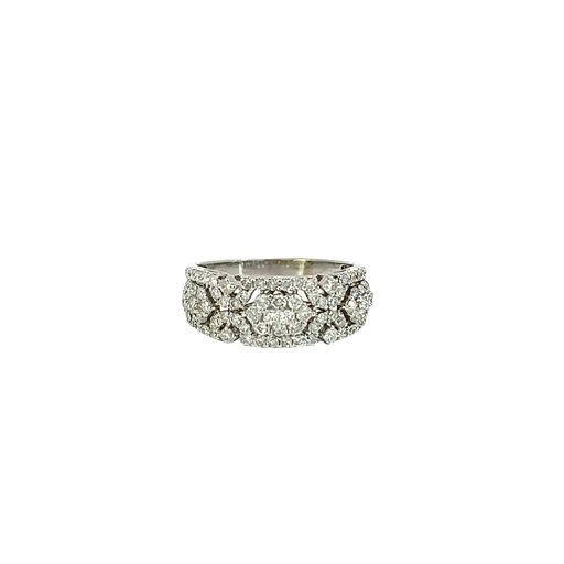 [861753600001] 18K White Gold Diamond Band and Fashion Ring
