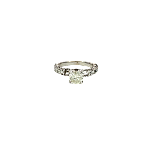 [639360000039] 18K White Gold Diamond Engagement Ring