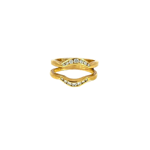 [639360000198] 18K Yellow Gold Diamond Fashion and Guard Ring