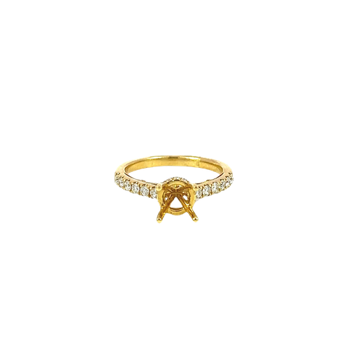 [874710000011] 18K Yellow Gold Diamond Engagement Ring