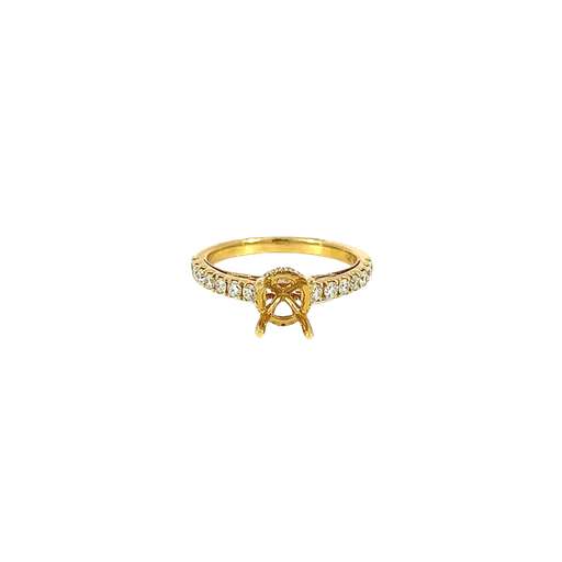 [874710000010] 18K Yellow Gold Diamond Engagement Ring