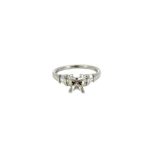 [639360000045] Platinum Diamond Engagement Ring