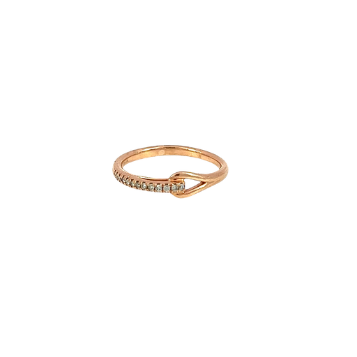[877561200006] 10K Rose Gold Diamond Stackable Ring