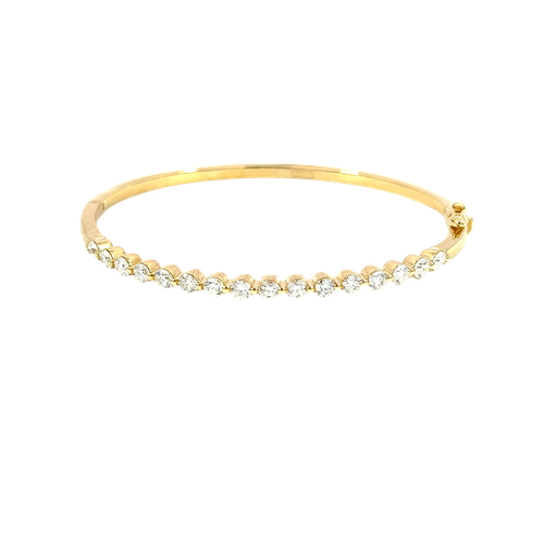 [905709556066] 14K Yellow Gold Diamond Bangle Bracelet