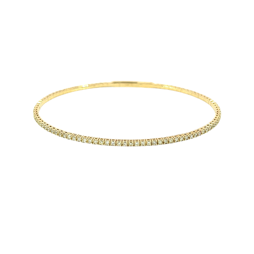 [906233421313] 14K Yellow Gold Diamond Bangle Bracelet