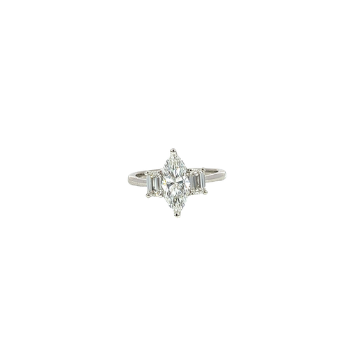 [906241371425] 14K White Gold Diamond Engagement Ring