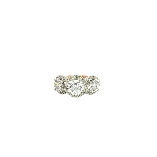 [912028495117] 18K White and Rose Gold Diamond Engagement/Fashion Ring