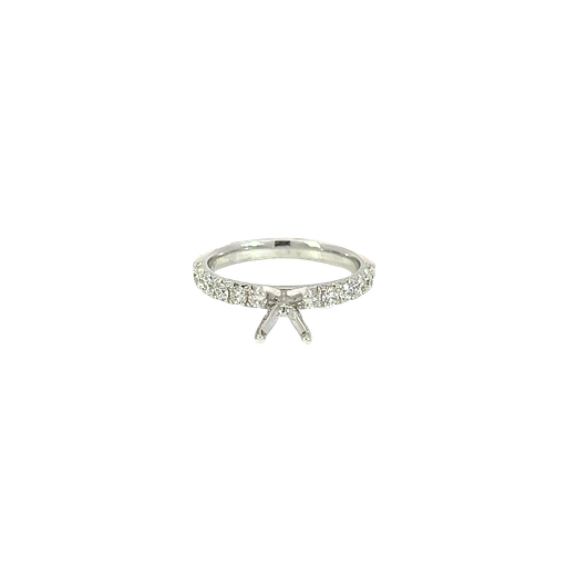 [911934181474] 18K White Gold Diamond Engagement Ring