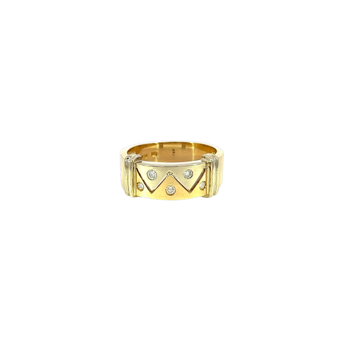 [915052205516] 14K Two-Tone Men's Gold and Diamond Fashion Ring