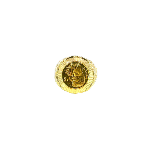 [915055006162] 14K Yellow Gold Men's Coin Fashion Ring