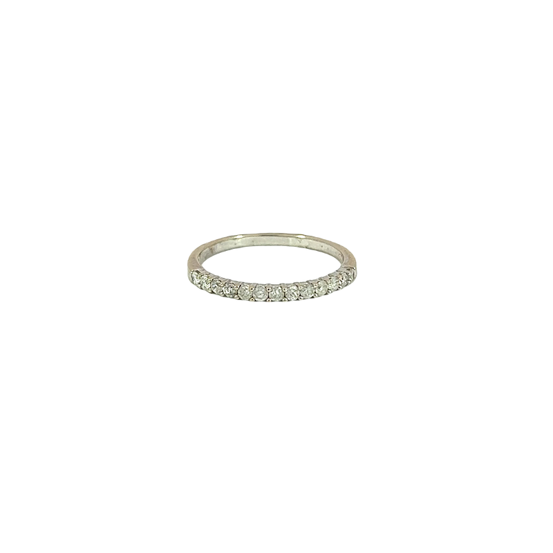 10K White Gold Diamond Wedding Band Ring