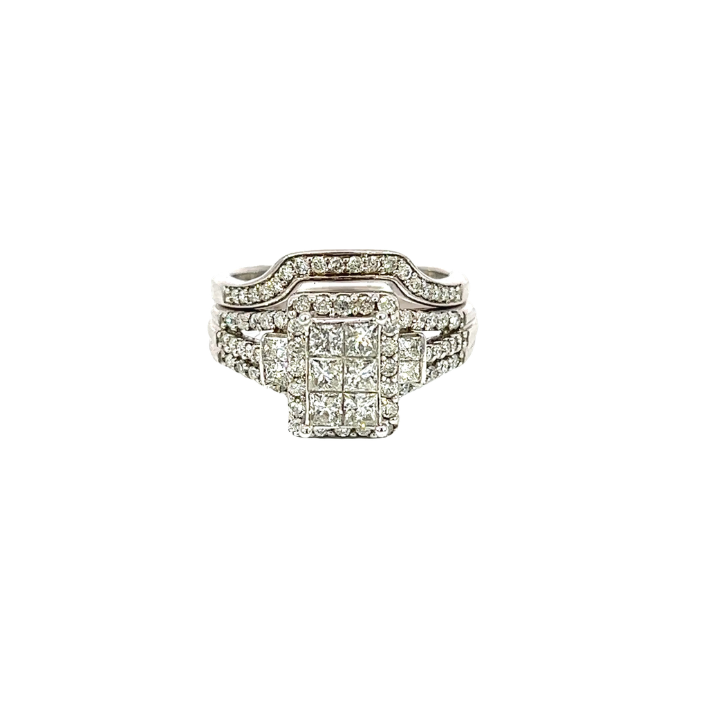 10K White Gold Diamond Cocktail Ring
