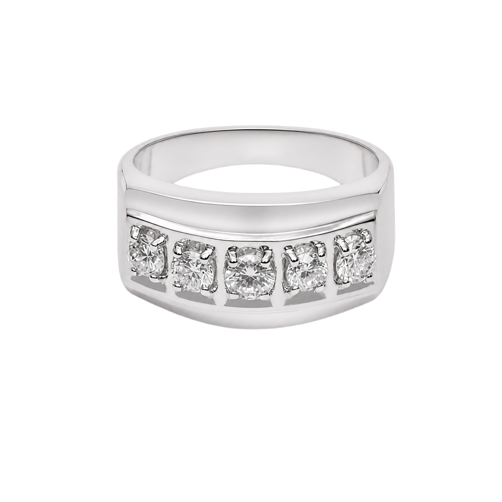10K White Gold Diamond Band