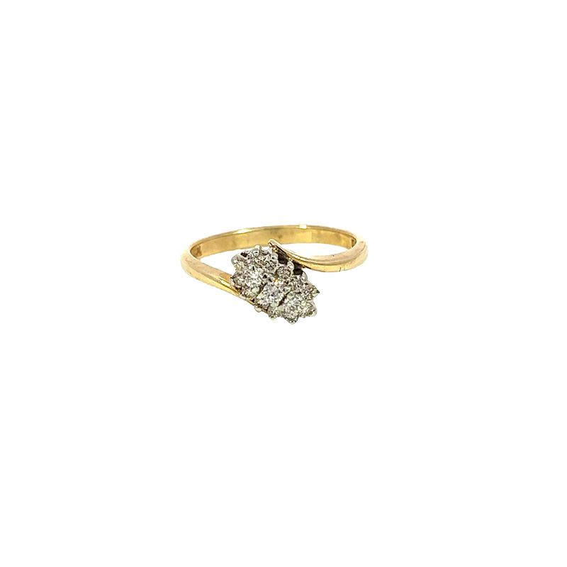 10K Yellow Gold Diamond Fashion Ring