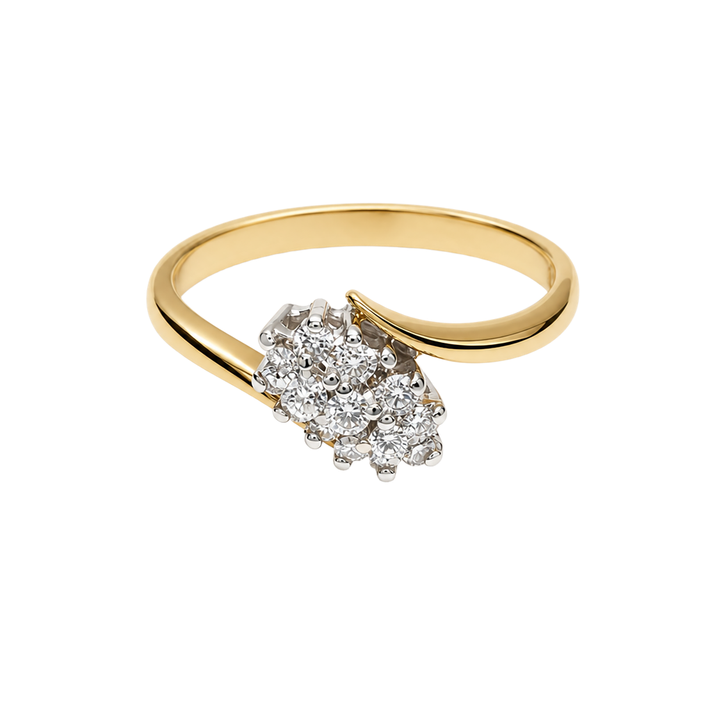 10K Yellow Gold Diamond Fashion Ring