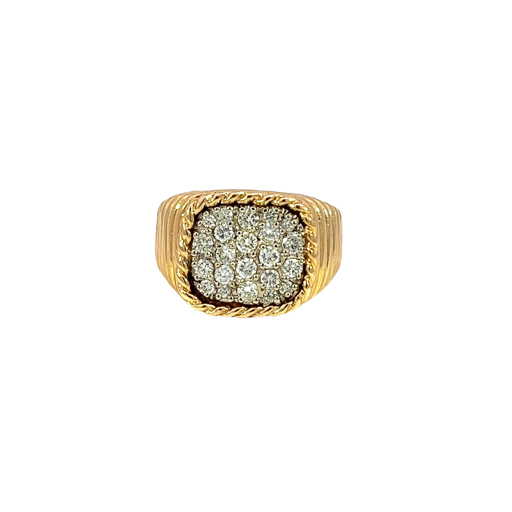 10K Yellow Gold Diamond Cocktail Ring