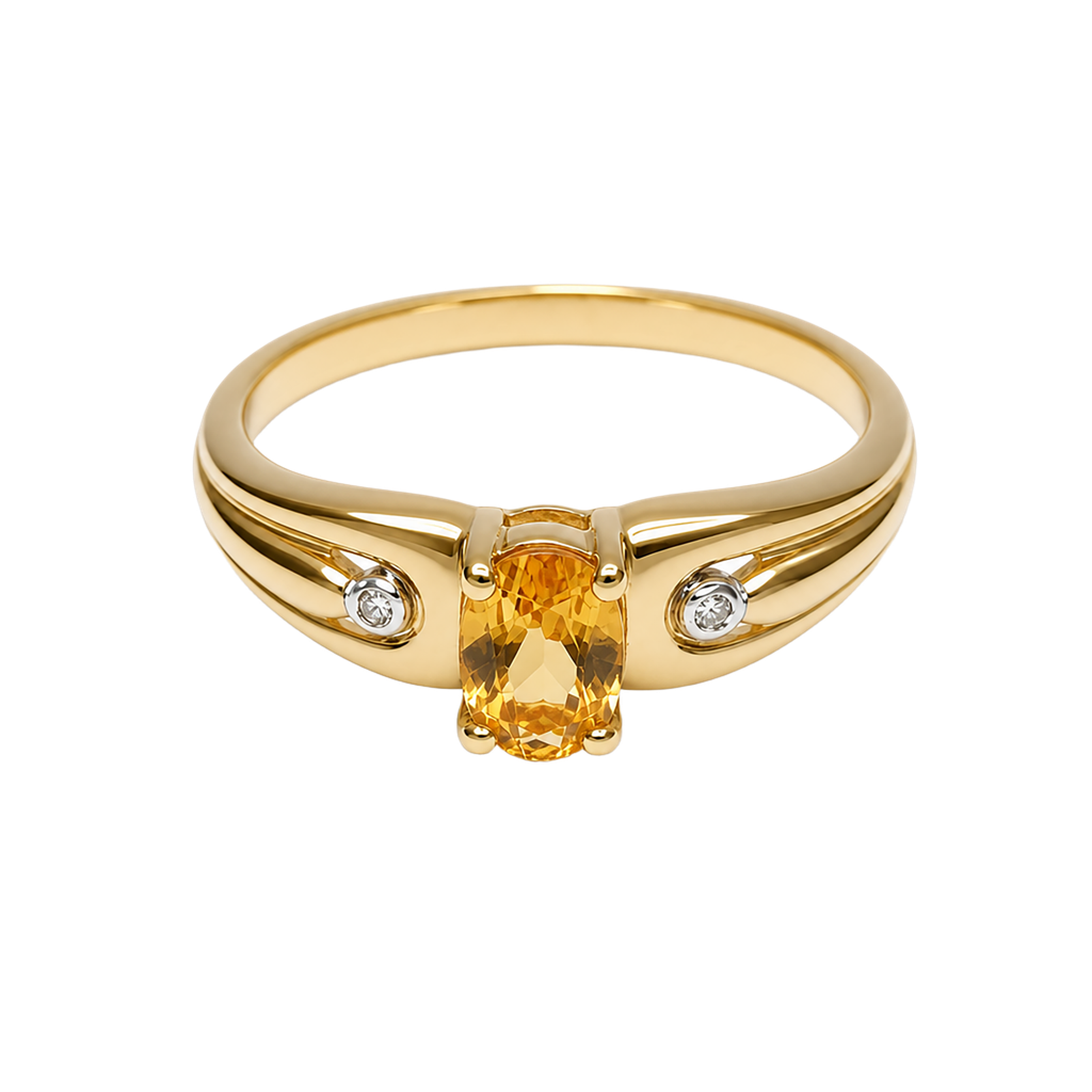 10K Yellow Gold Topaz Fashion Ring