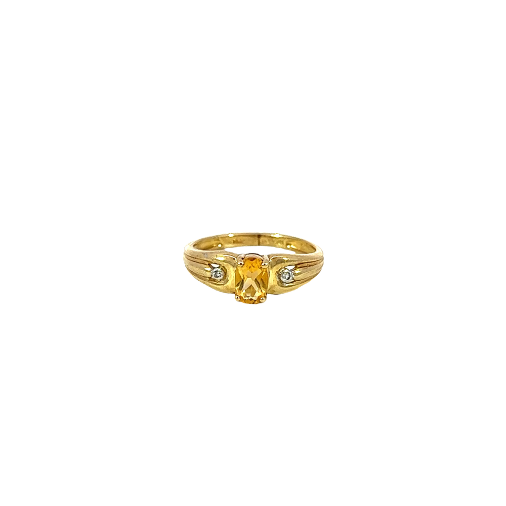 10K Yellow Gold Topaz Fashion Ring