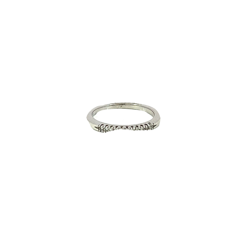 10K White Gold Diamond Wedding Band
