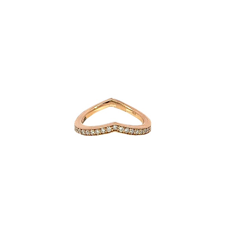 14K Rose Gold Diamond Stackable Ring