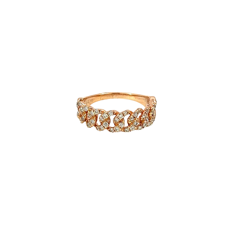 14K Rose Gold Diamond Fashion Ring
