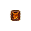 14K Rose Gold Citrine and Diamond Cocktail Ring
