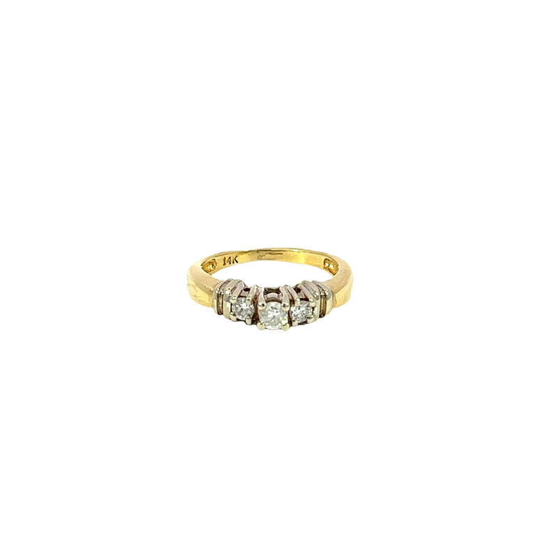 14K Two-Tone Gold Diamond Fashion Ring