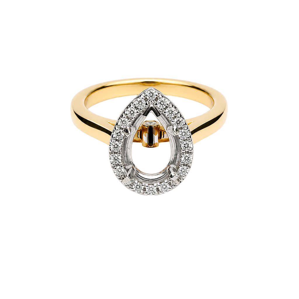 14K Two-Tone Gold Diamond Engagement Ring