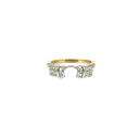 14K Two-Tone Gold Diamond Fashion and Guard Ring