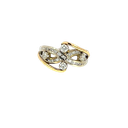 14K Two-Tone Gold Diamond Cocktail and Fashion Ring