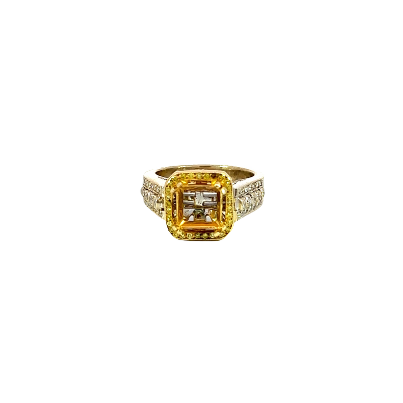 14K Two-Tone Gold Diamond Cocktail Ring
