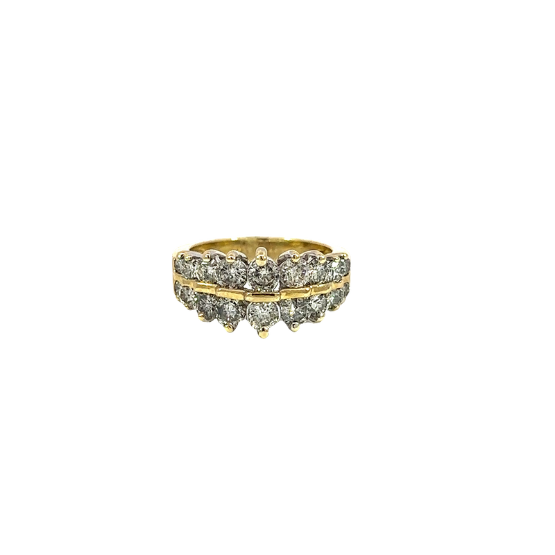 14K Two-Tone Gold Diamond Fashion Ring