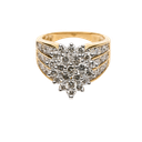 10K Two-Tone Gold Diamond Cocktail Ring