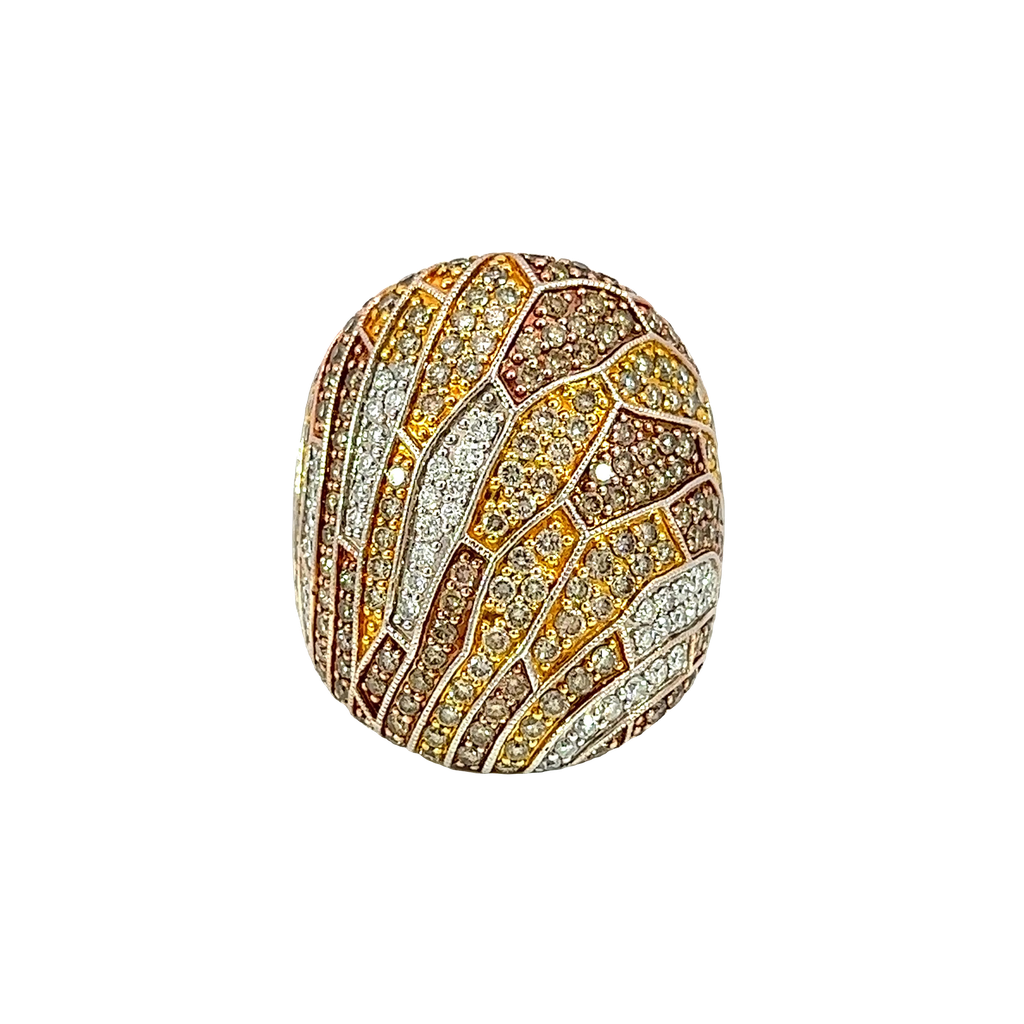 14K Two-Tone Gold Diamond Cocktail Ring