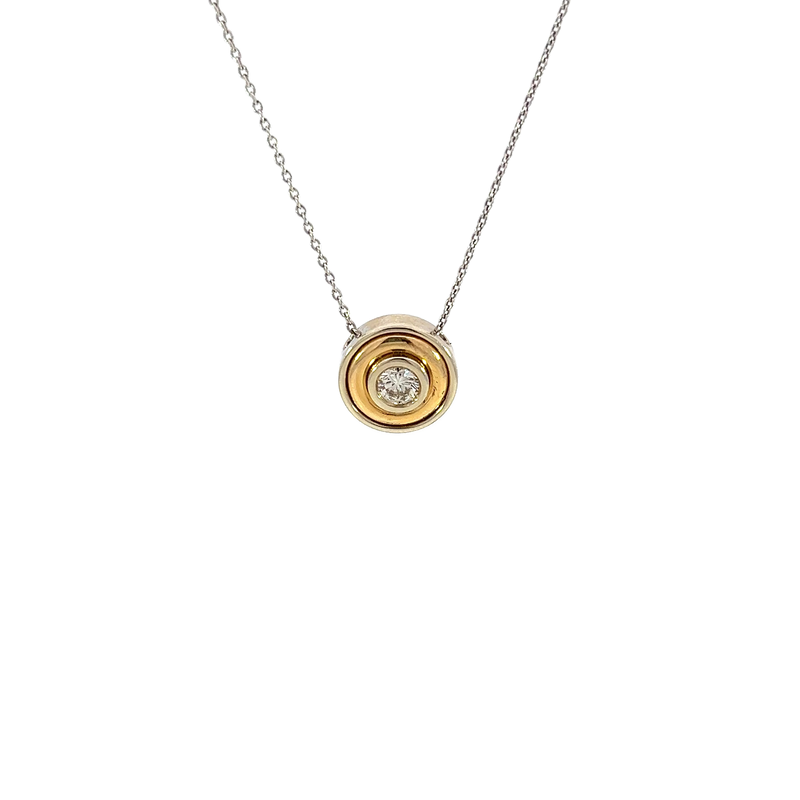 14K Two-Tone Gold Diamond Necklace