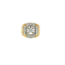 14K Two-Tone Gold Diamond Cocktail Ring