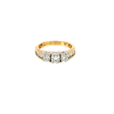 14K Two-Tone Gold Diamond Stackable Ring