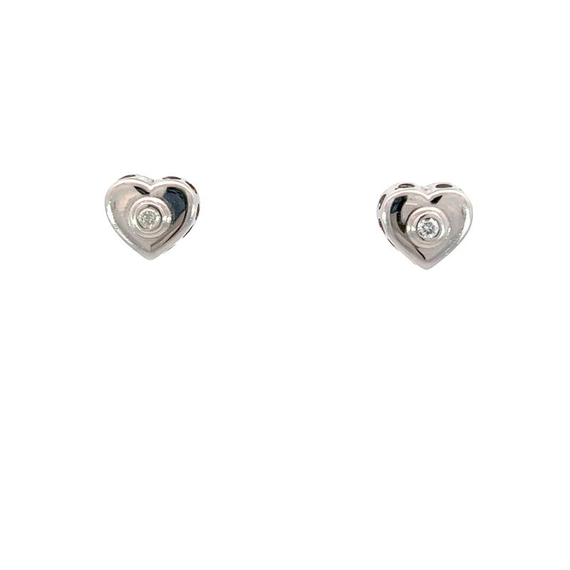 14K White Gold Diamond Earrings