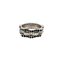 14K White Gold Diamond and Sapphire Cocktail Ring