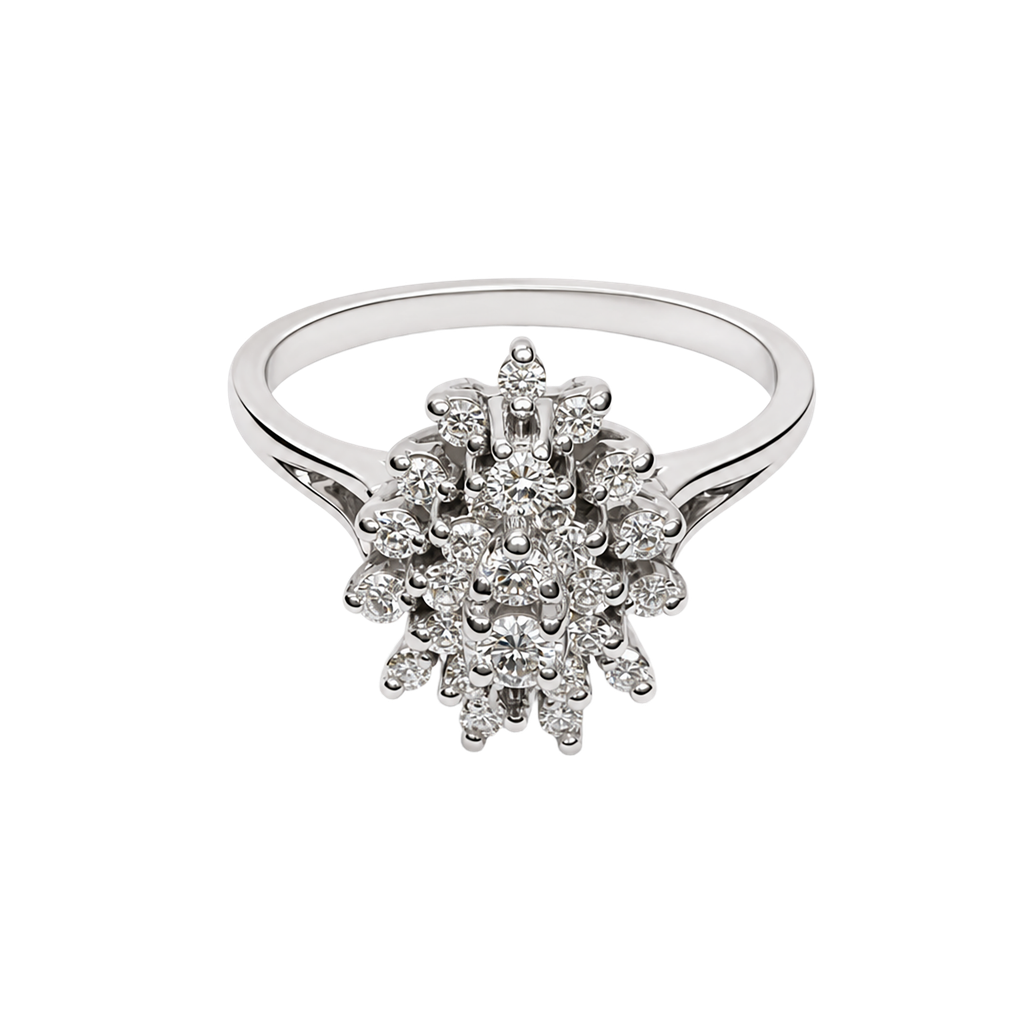 14K White Gold Diamond Fashion Ring