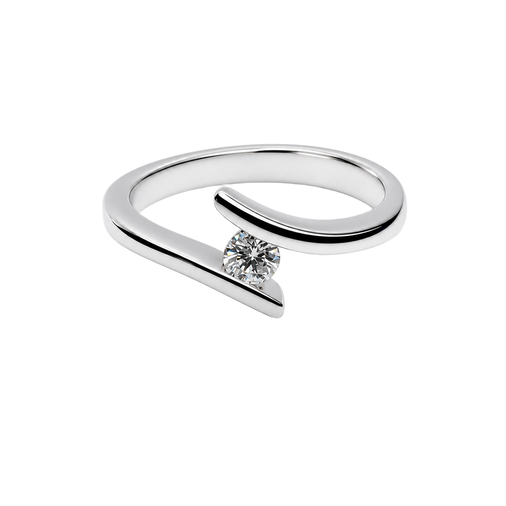 14K White Gold Diamond Ring