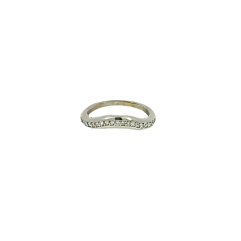 14K White Gold Diamond Band and Stackable Ring