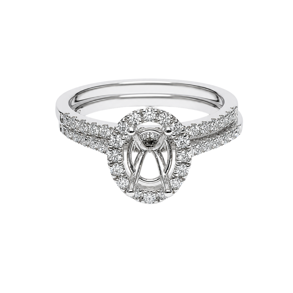 14K White Gold Diamond Ring