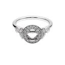 14K White Gold Diamond Engagement Ring