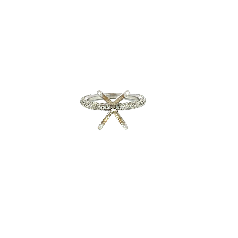 14K White Gold Diamond Engagement Ring