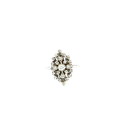 14K White Gold Cluster Diamond Ring