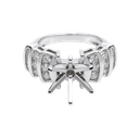 14K White Gold Diamond Engagement Ring