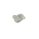 14K White Gold Diamond Cocktail and Fashion Ring