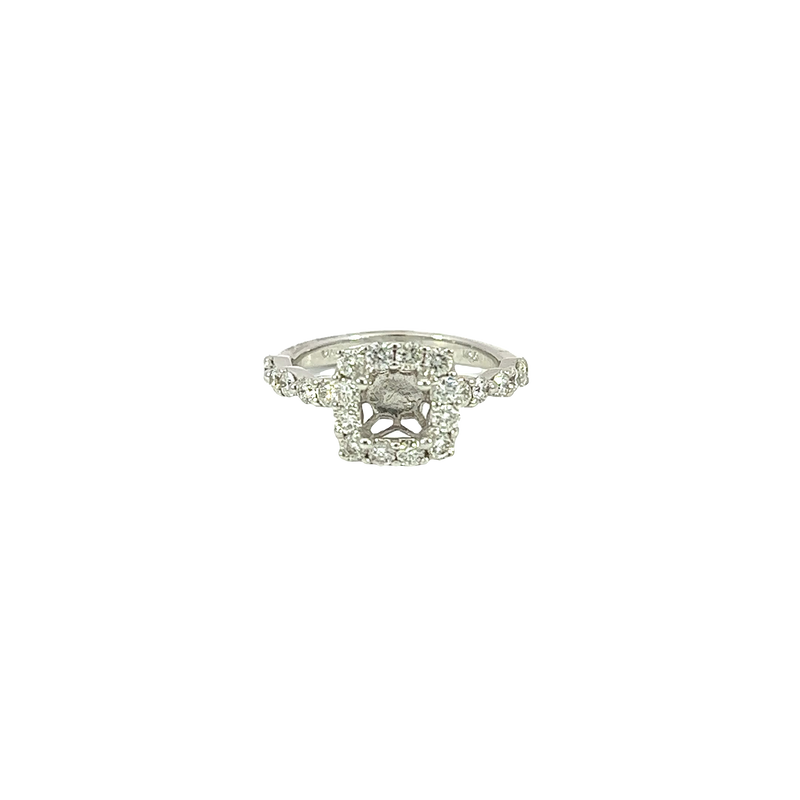 14K White Gold Diamond Engagement Ring