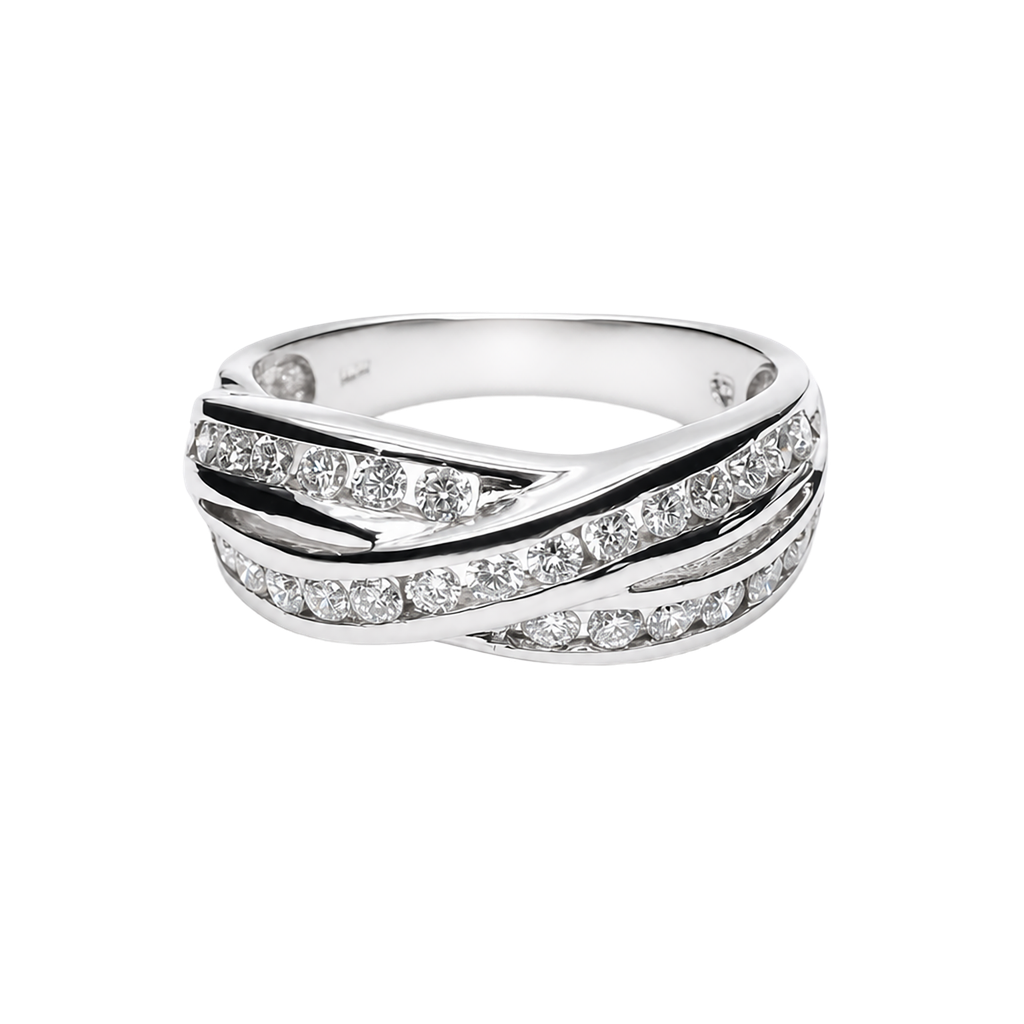 14K White Gold Diamond Cocktail Ring